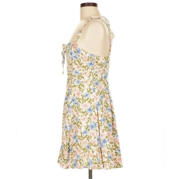 ASTR The label Hannah Mini Dress | Floral Ruffle | Skater Size M - Picture 8 of 9